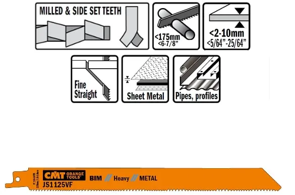Bajonetzagenblad 225mm BIM Heavy