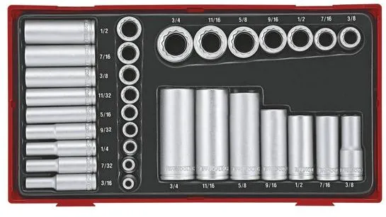 Teng Tools Doppenset 1/4-3/8 inch - 32 delig